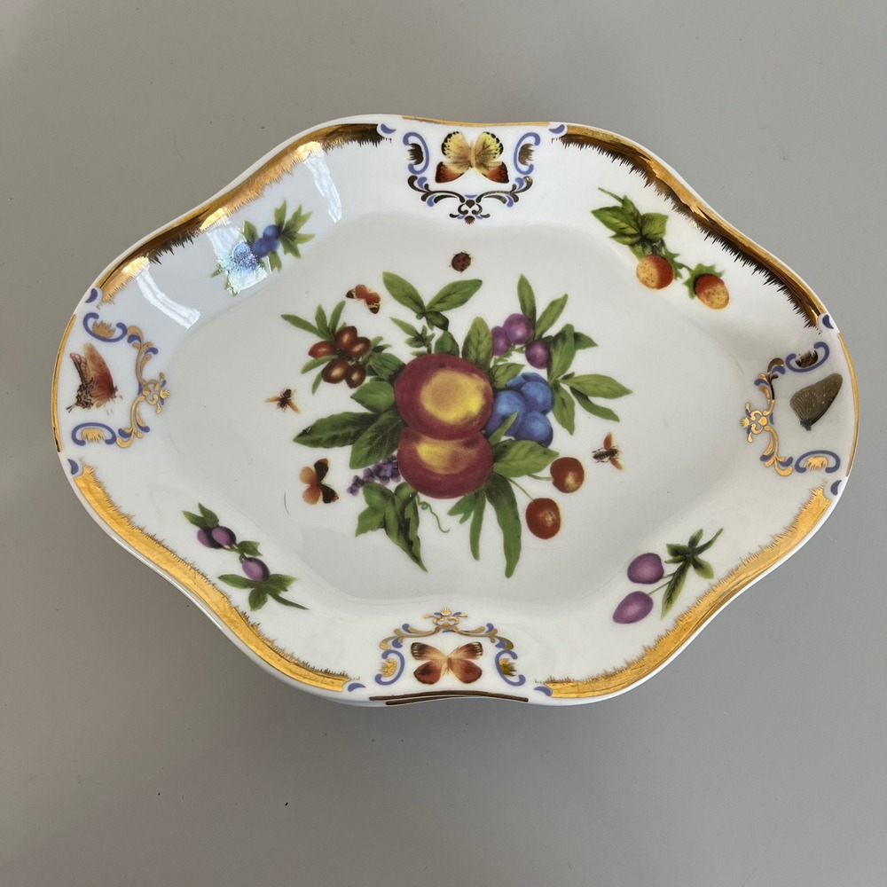 I.‎ Godinger & Co. Plate Yorkshire 7" Plate Fruit & butterflies Set of 5